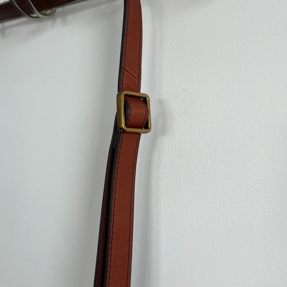 FOSSIL~ Multicolor Leather Crossbody Bag w/ Turnlock & Brass Tone Hardware - Picture 12 of 15